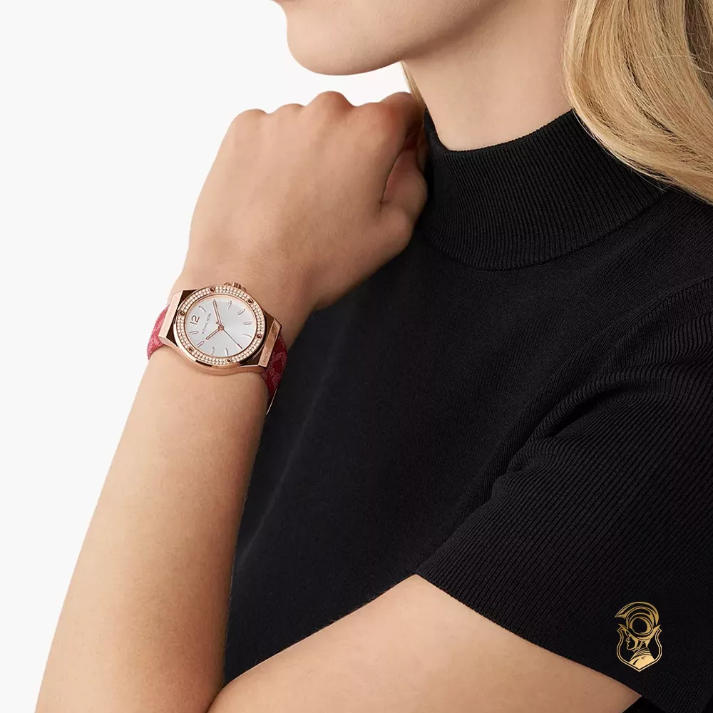 Michael Kors Lennox Pavé Red Logo Watch 37mm