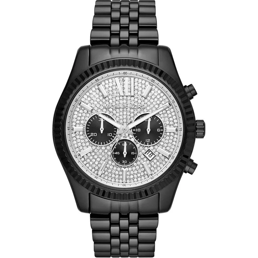 Michael Kors Lexington Black IP Men's Watch 45mm