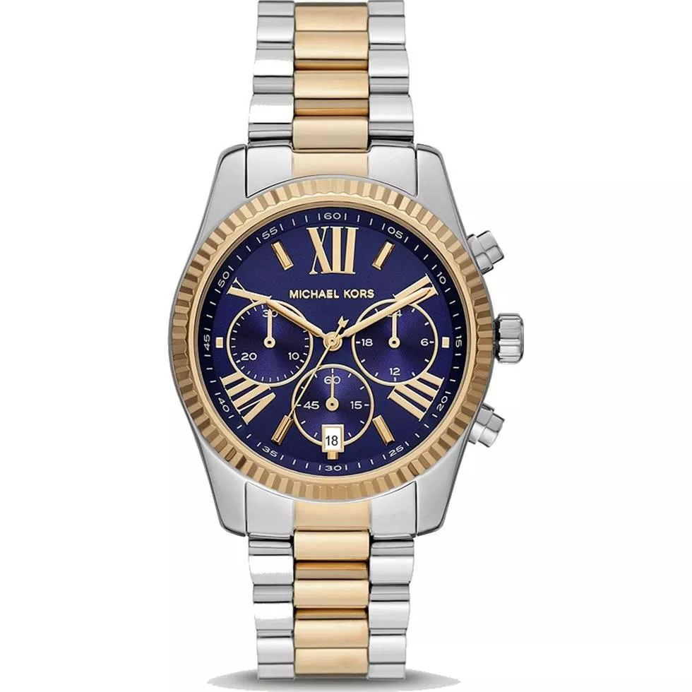 Michael Kors Lexington Chronograph Blue  Watch 36mm