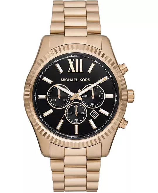 Michael Kors Lexington Gold-Tone Watch 44mm