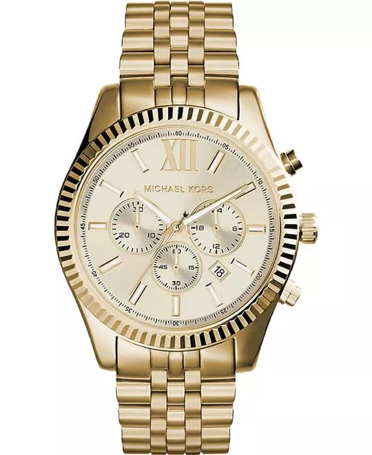 Michael Kors Lexington Gold Watch 45mm