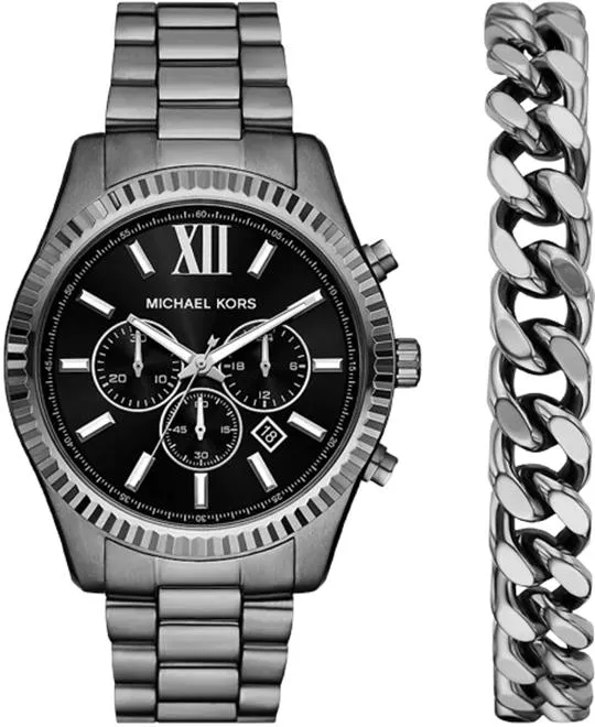 Michael Kors Lexington Gunmetal Set Watch 44mm