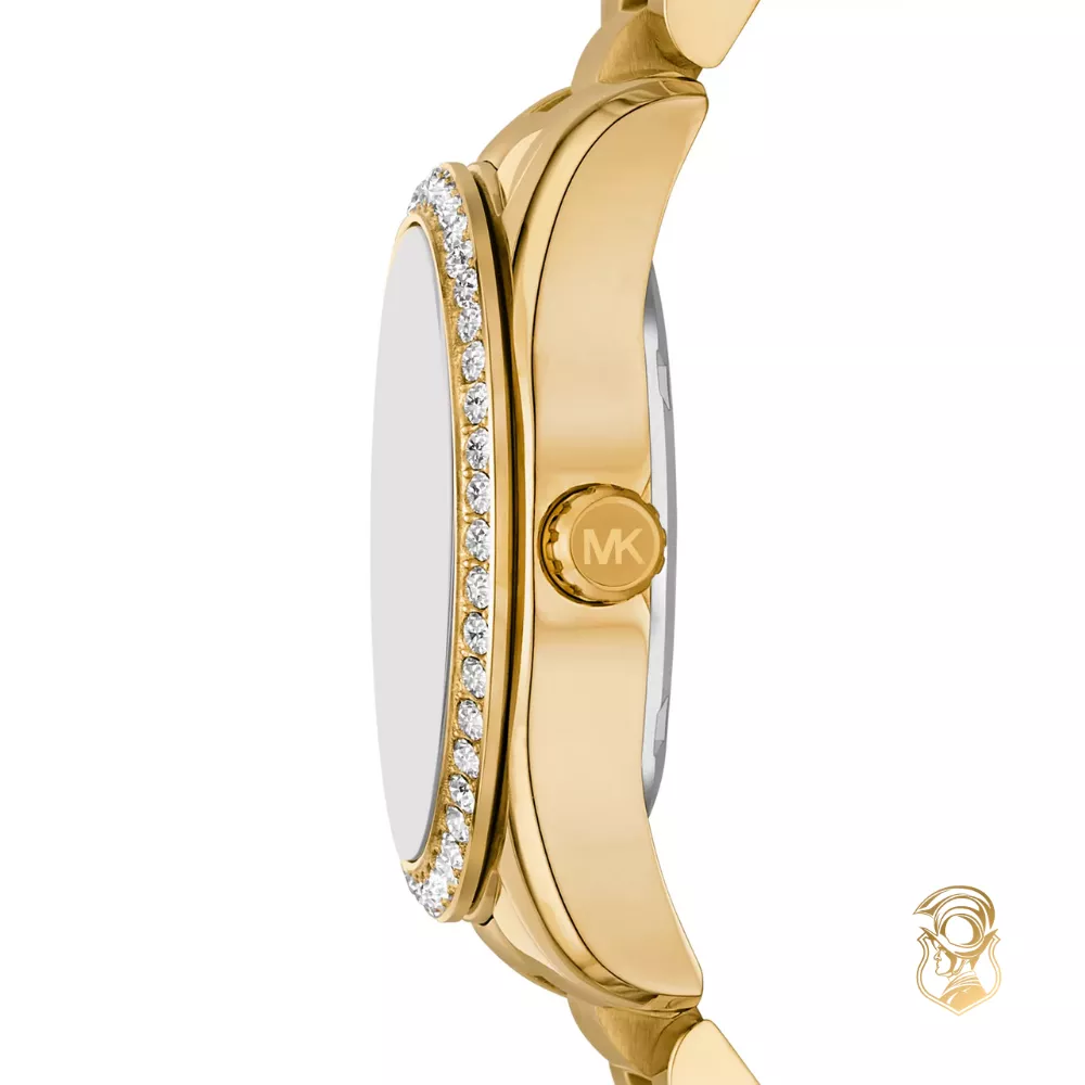 Michael Kors Lexington Mini Pavé Gold-Tone Watch 34mm 
