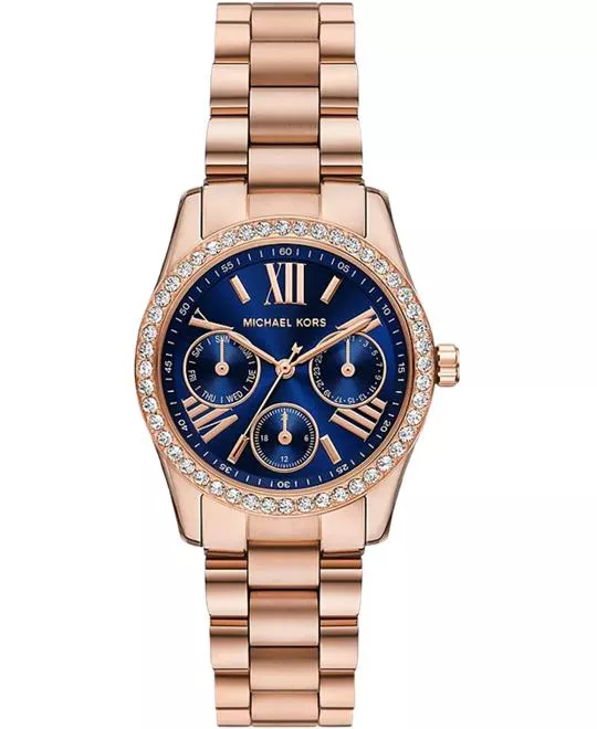 Michael Kors Lexington Multifunction Rose Gold-Tone Watch 33mm