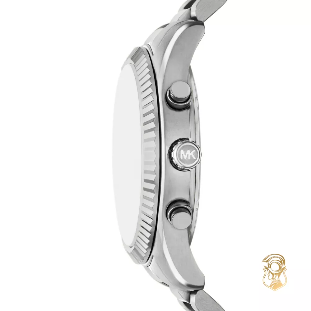 Michael Kors Lexington Oversized Silver-Tone Watch 45mm