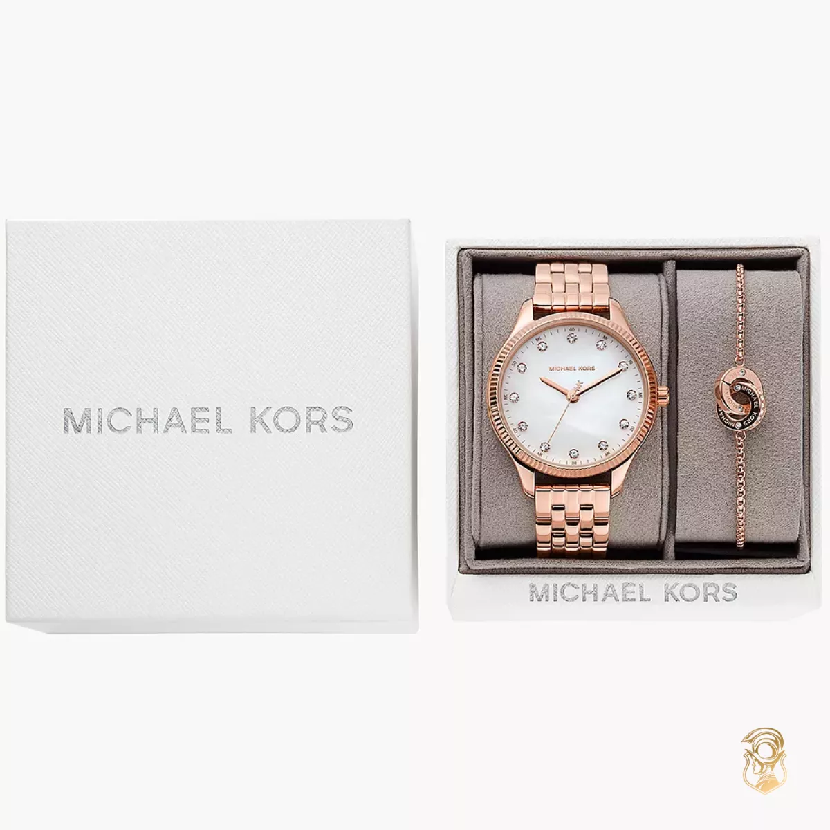 Michael Kors Lexington Rose Gold Watch Set 36mm