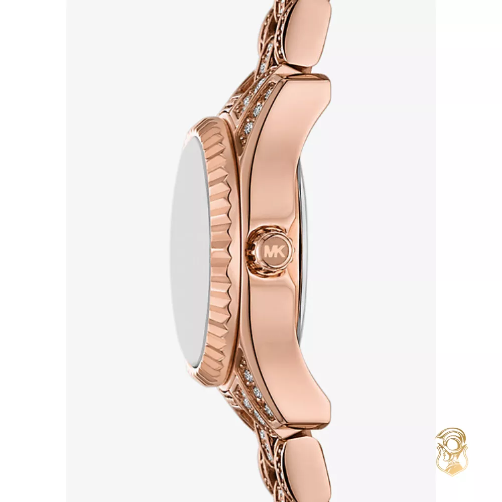 Michael Kors Lexington Rose Gold Tone Mini Pavé Watch 19mm