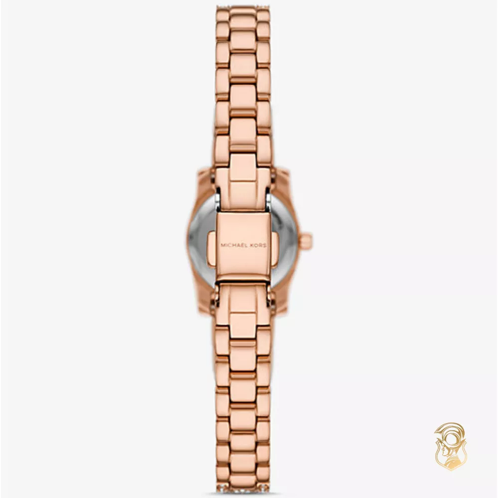 Michael Kors Lexington Rose Gold Tone Mini Pavé Watch 19mm