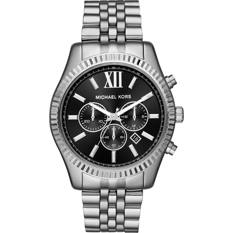 Michael Kors Lexington Silver Watch 45mm