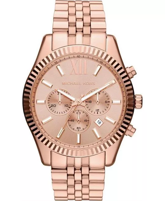 Michael Kors Lexington Rose Gold Watch 45mm