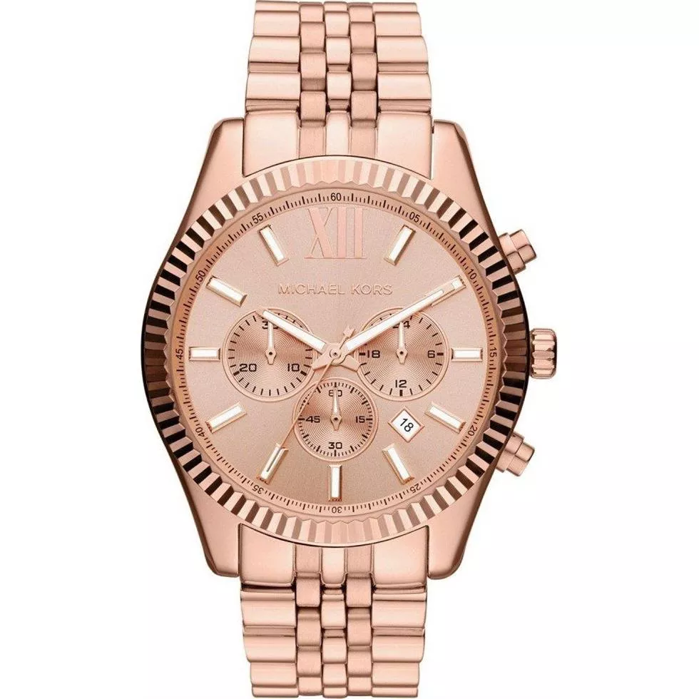 Michael Kors Lexington Rose Gold Watch 45mm