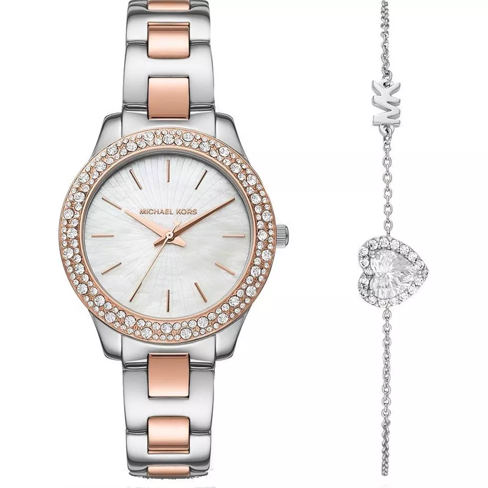 Michael Kors Liliane Watch And Bracelet Set