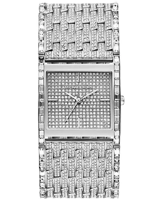Michael Kors Limited-Edition Georgie Pavé Silver-Tone Watch 34mm