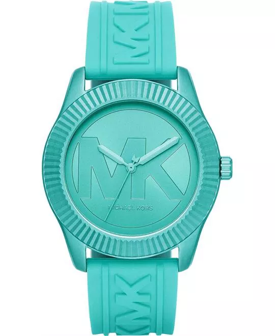Michael Kors Maddye Aqua Silicone Watch 43mm