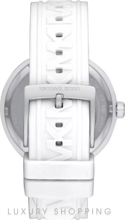 Michael Kors Maddye White Silicone Watch 43mm