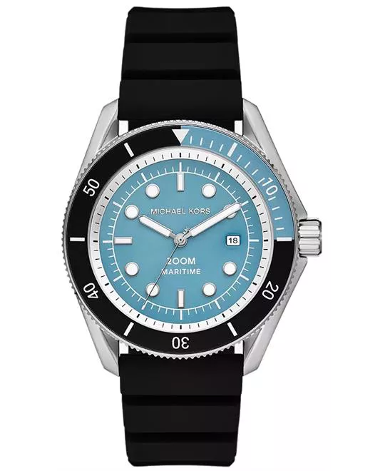 Michael Kors Maritime Blue Silicone Watch 42mm