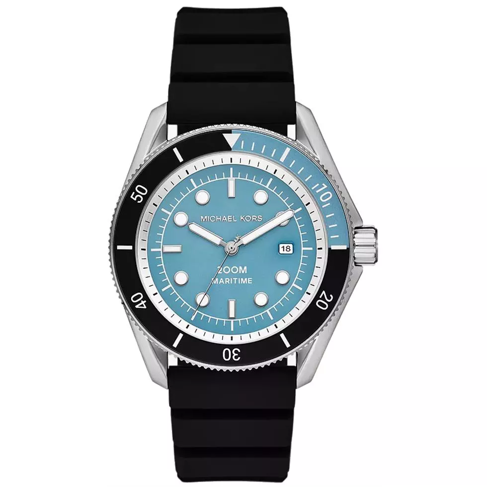 Michael Kors Maritime Blue Silicone Watch 42mm