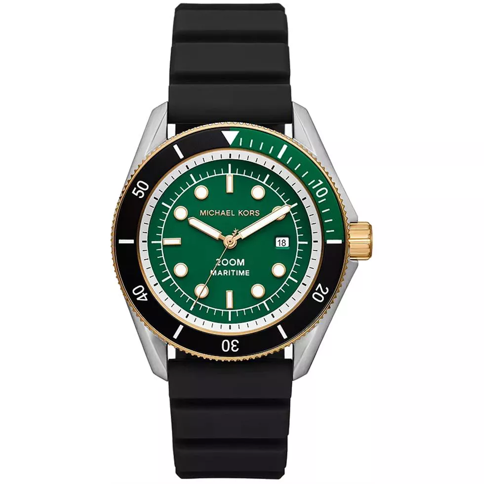 Michael Kors Maritime Green Silicone Watch 42mm