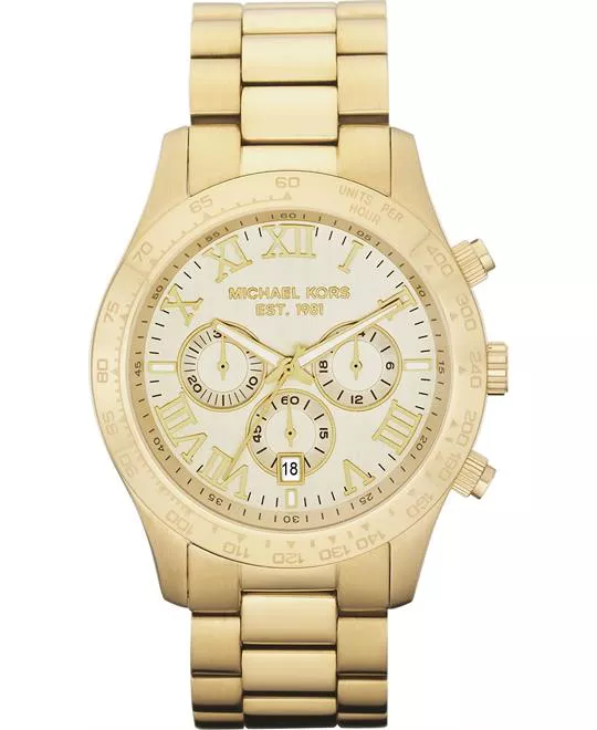 Michael Kors Layton Champagne Watch 45mm