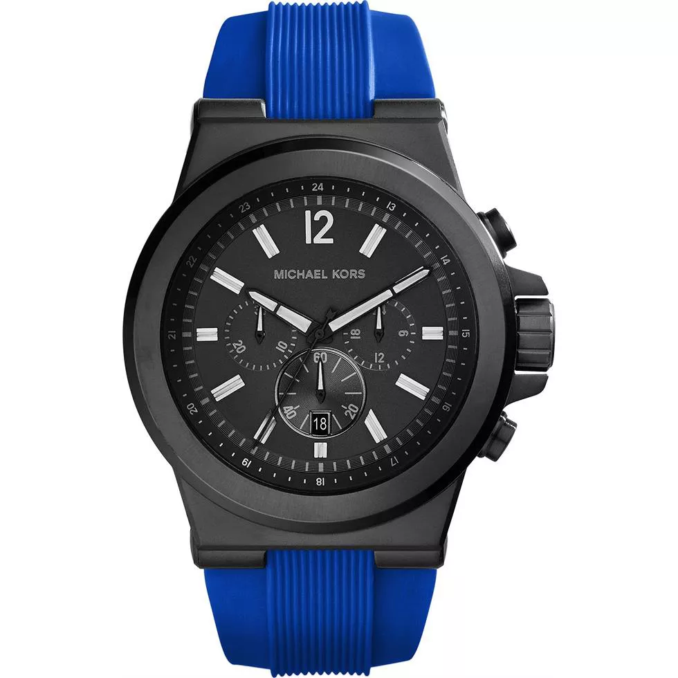 Michael Kors Dylan Blue Silicone Watch 48mm