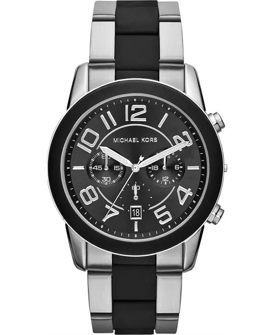Michael Kors Mercer Black Silicon Watch 45mm