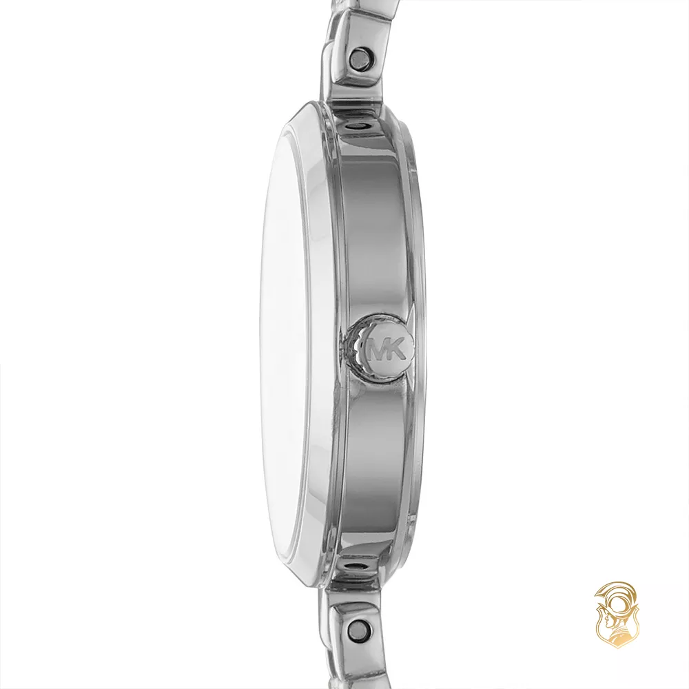 Michael Kors Mercer Silver Tone Watch 28mm