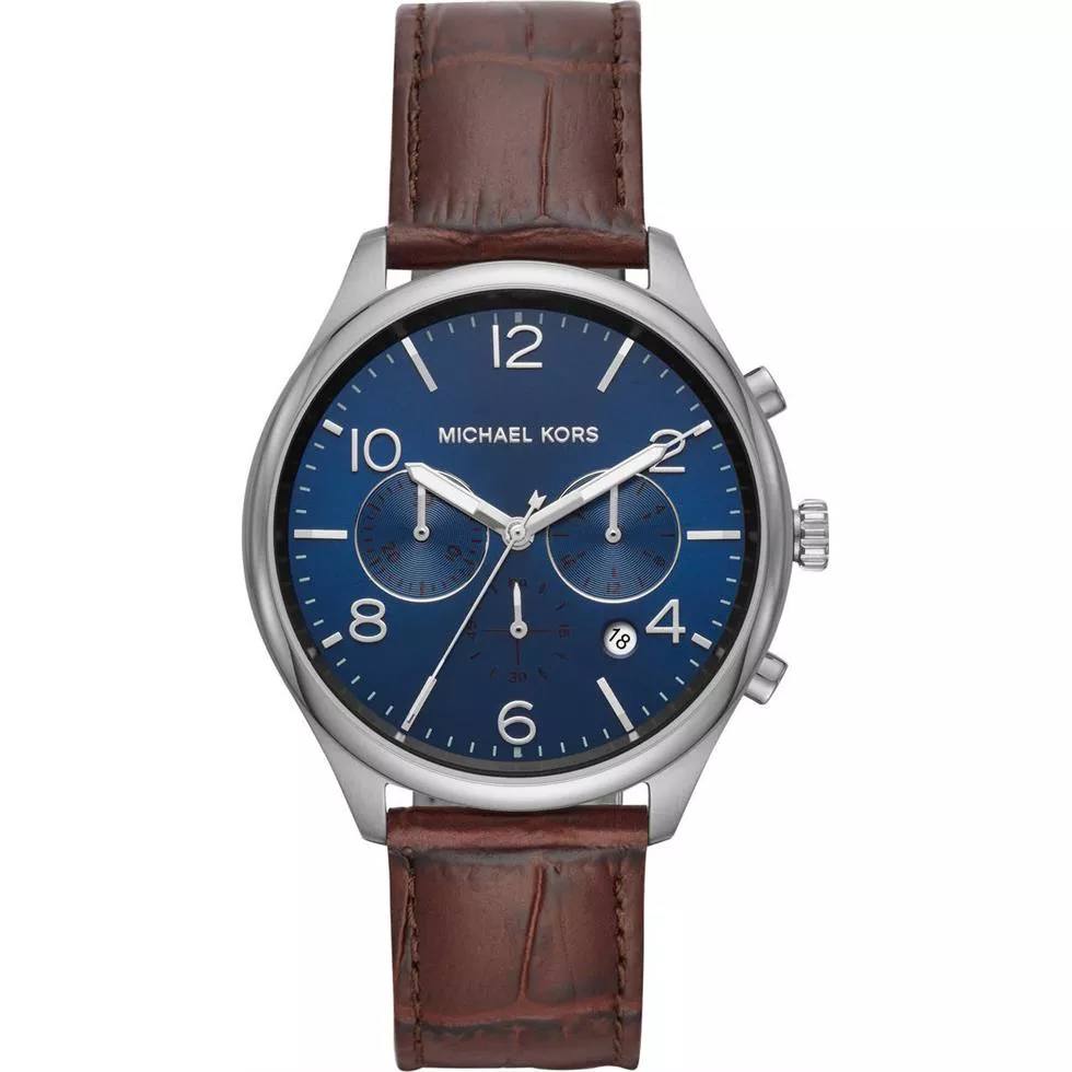 Michael Kors Merrick Chronograph Brown Watch 42mm
