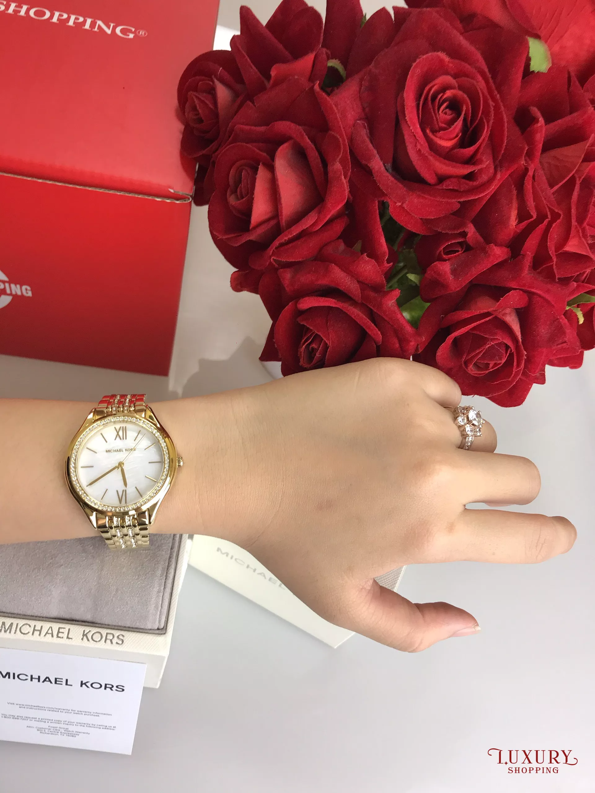 Michael Kors Mindy Rose Gold-Tone Watch 36mm  
