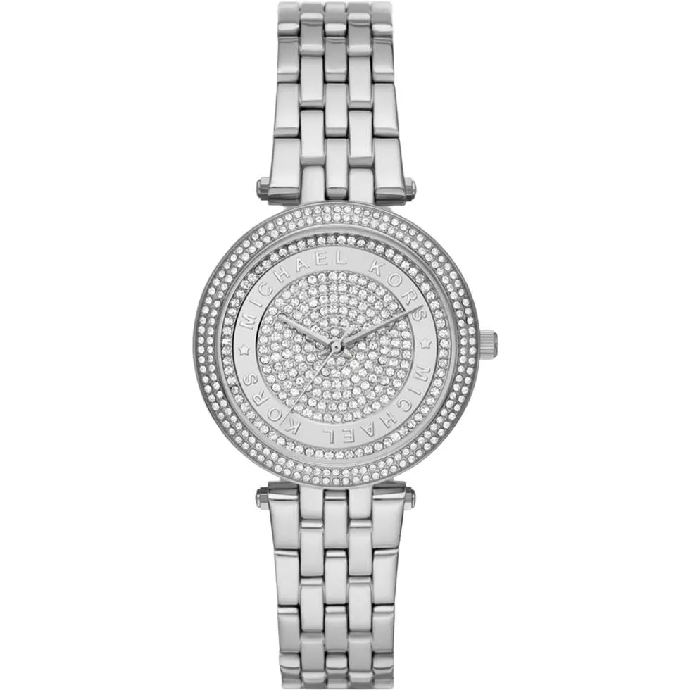 Michael Kors Mini Darci Pavé Silver-Tone 34mm