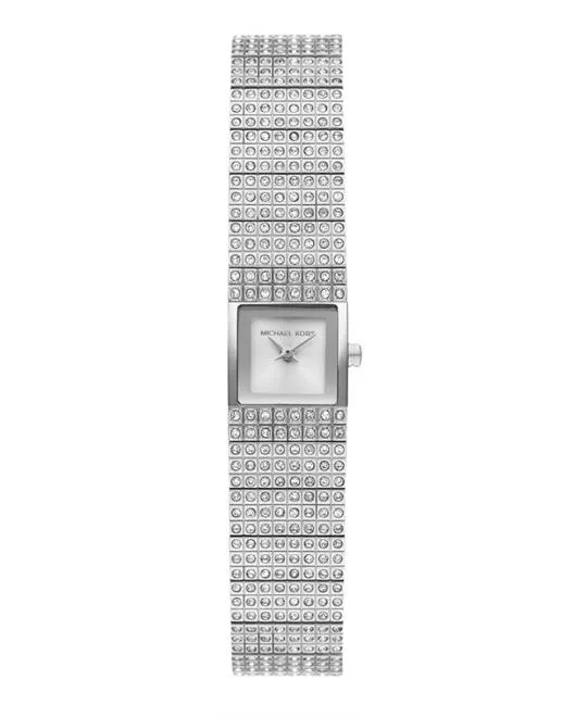 Michael Kors Mini Darrington Pavé Silver-Tone Watch 14.5mm