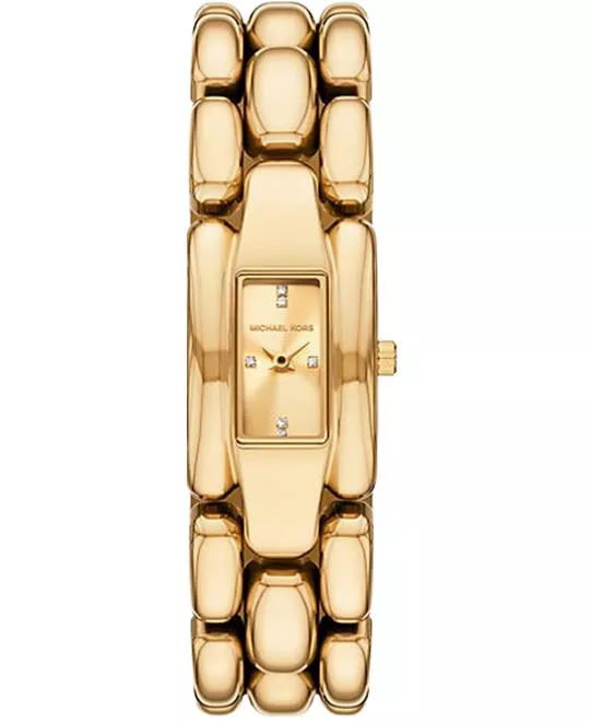 Michael Kors Mini Hally Pavé Gold-Tone Watch 21mm 