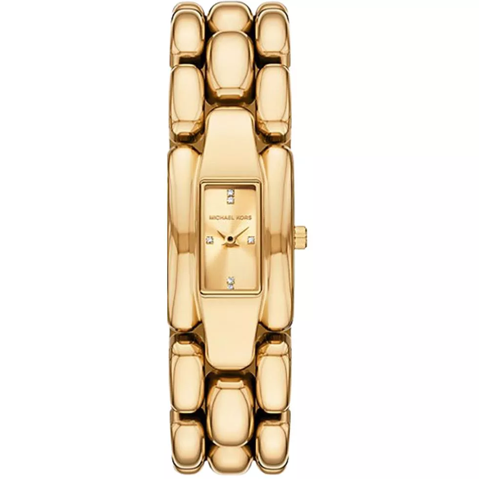Michael Kors Mini Hally Pavé Gold-Tone Watch 21mm 