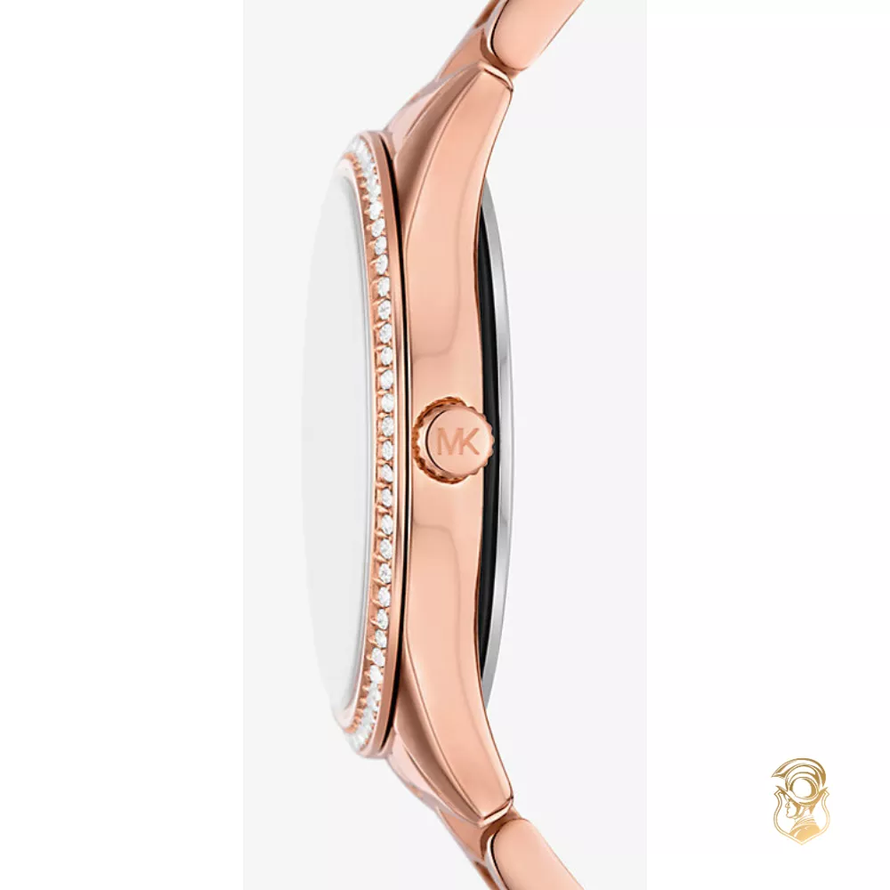 Michael Kors Mini Lauryn Pavé Rose Gold Tone Watch 33mm 