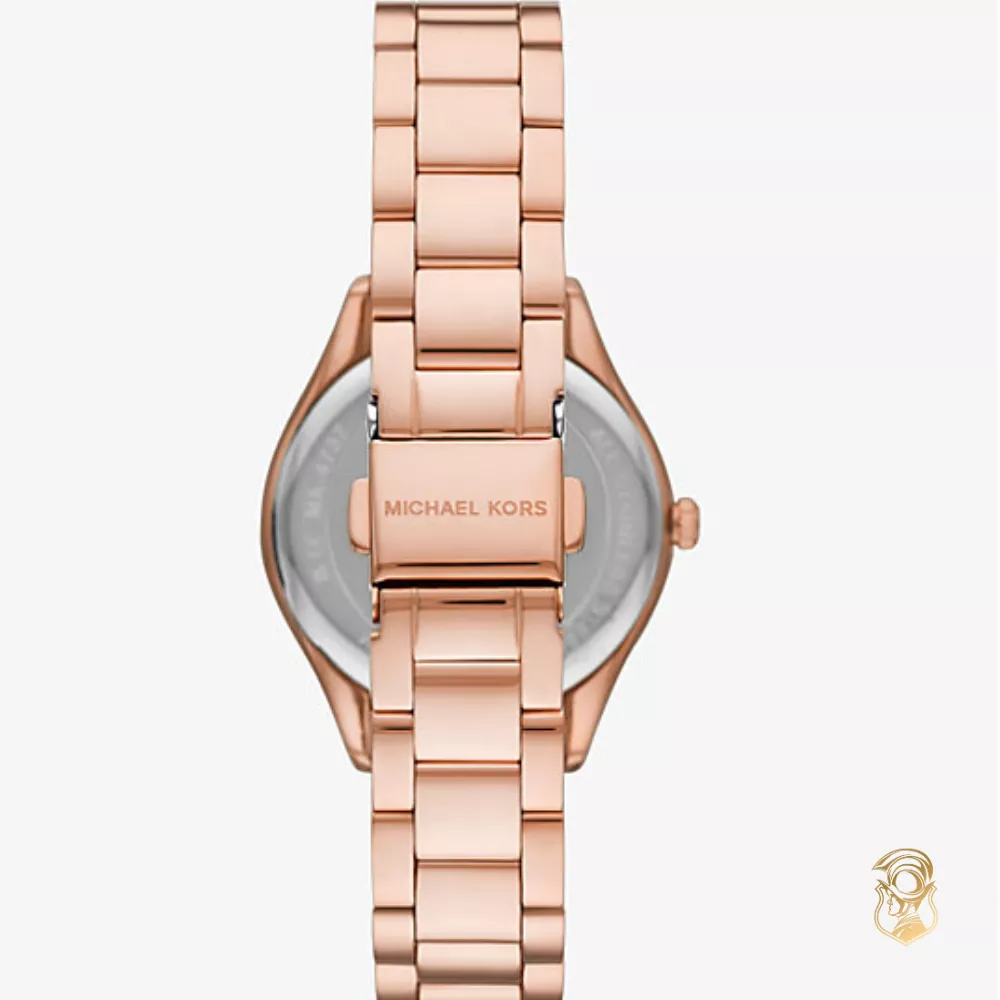 Michael Kors Mini Lauryn Pavé Rose Gold Tone Watch 33mm 