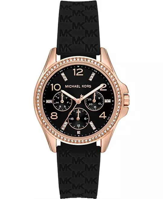 Michael Kors Mini Pilot Pavé Rose Gold-Tone Watch 36MM