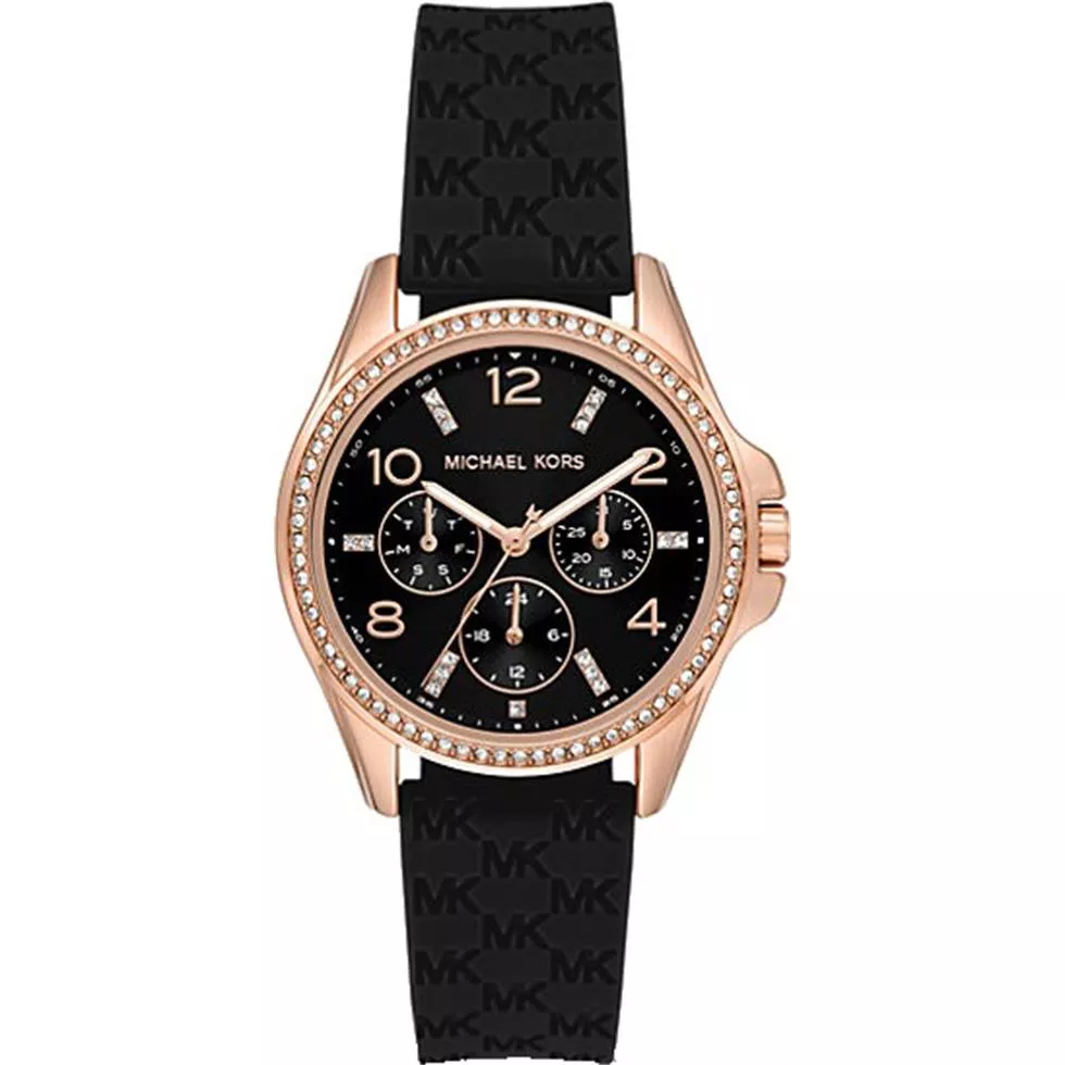 Michael Kors Mini Pilot Pavé Rose Gold-Tone Watch 36MM