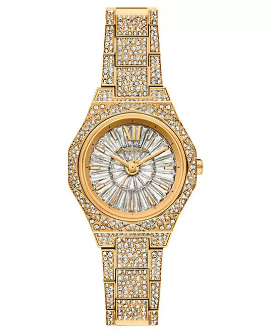 Michael Kors Mini Raquel Pavé Gold-Tone Watch 32mm