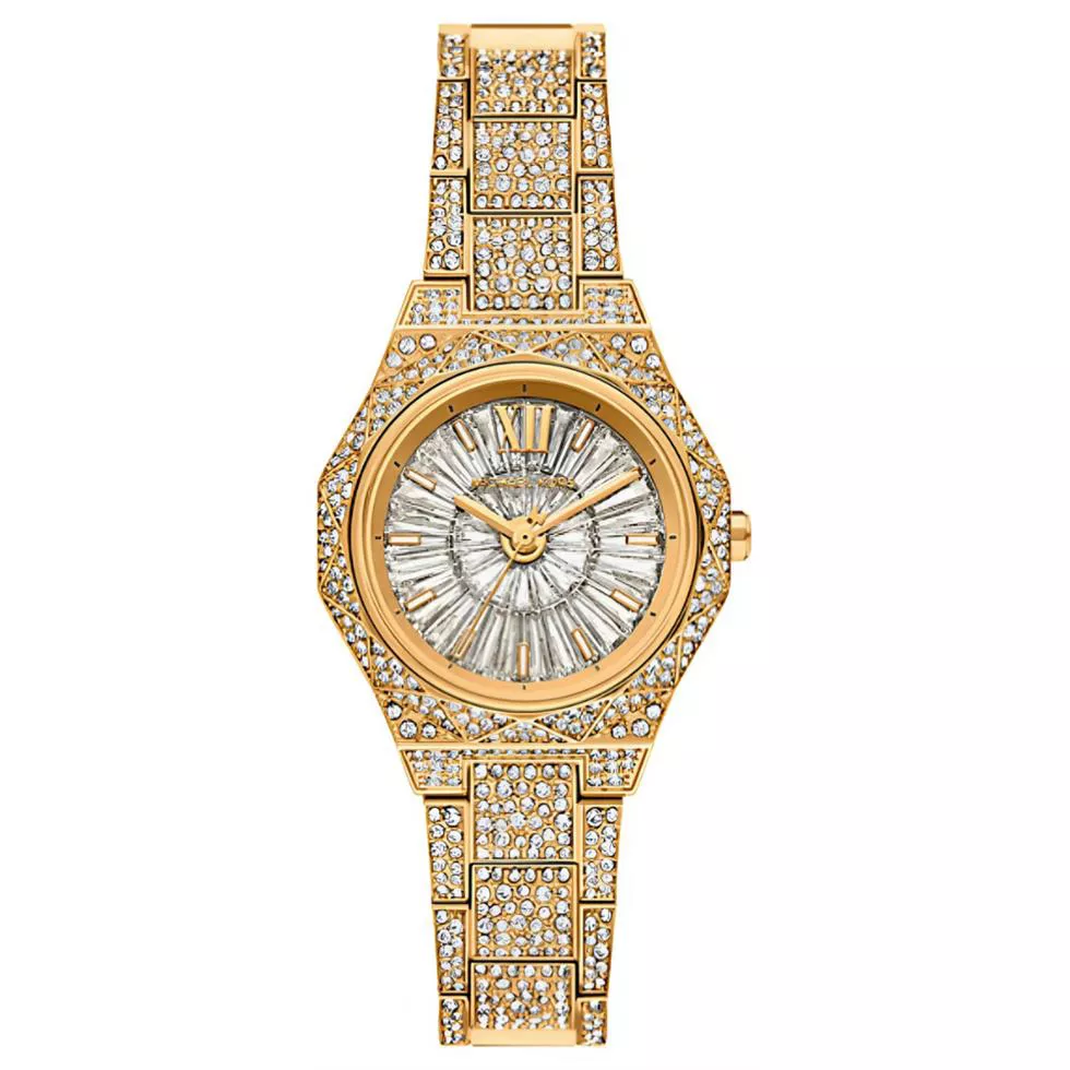 Michael Kors Mini Raquel Pavé Gold-Tone Watch 32mm