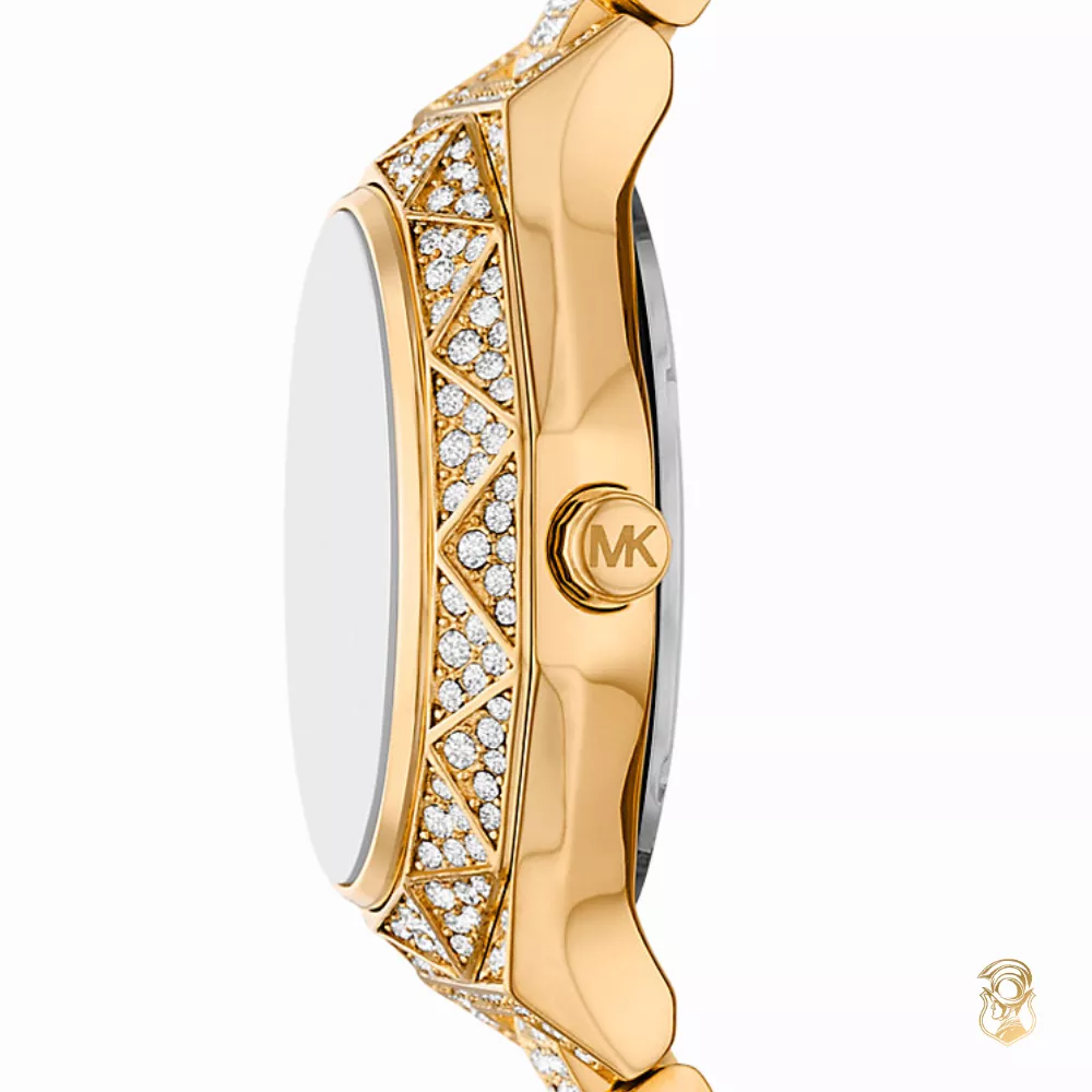 Michael Kors Mini Raquel Pavé Gold-Tone Watch 32mm