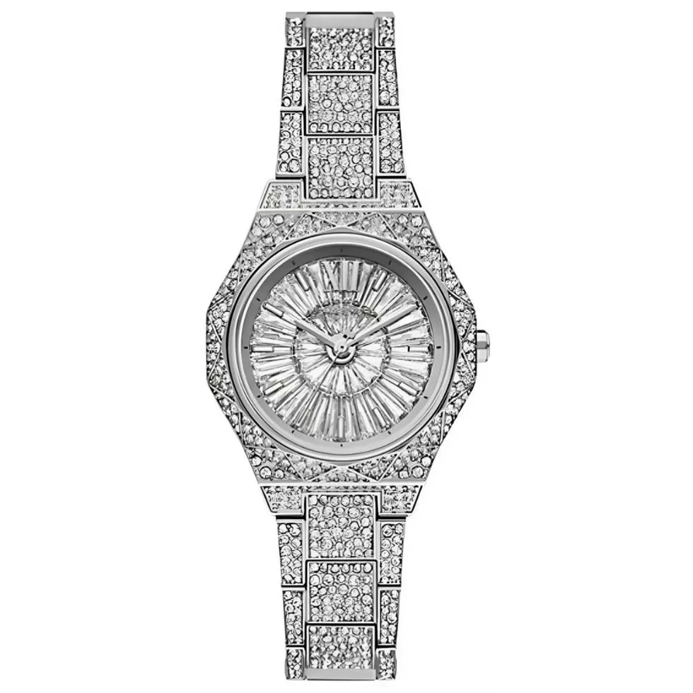 Michael Kors Mini Raquel Pavé Silver-Tone Watch 32mm