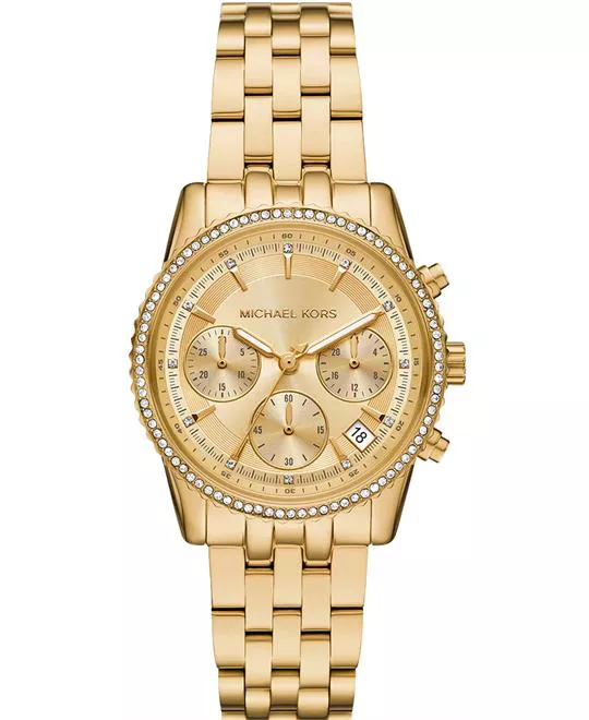 Michael Kors Mini Ritz Pavé Gold-Tone Watch 35mm