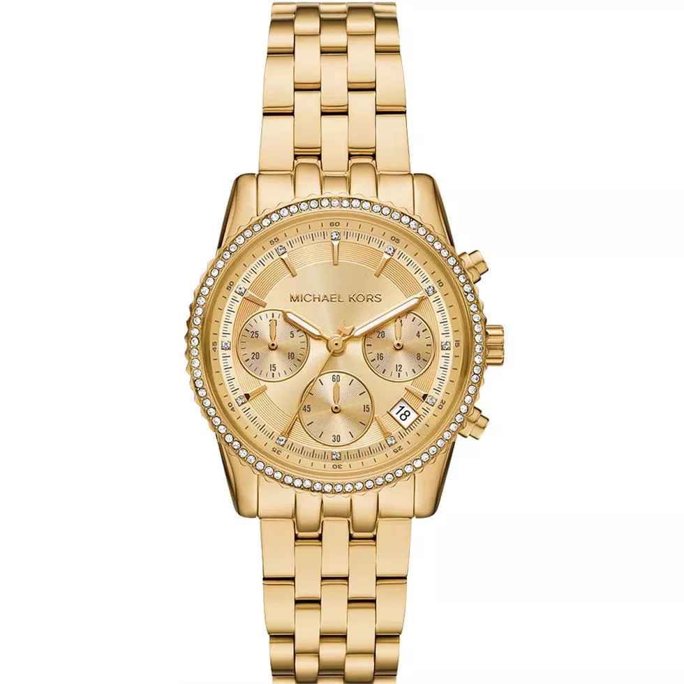 Michael Kors Mini Ritz Pavé Gold-Tone Watch 35mm