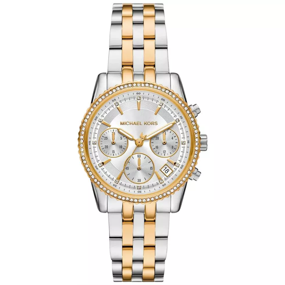 Michael Kors Mini Ritz Pavé Two-Tone Watch 35mm