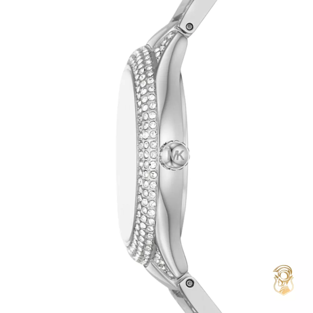 Michael Kors Mini Sylvia Pavé Silver-Tone Watch 33mm