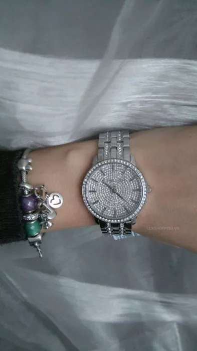 Michael Kors Nini Pavé Silver Watch 36mm