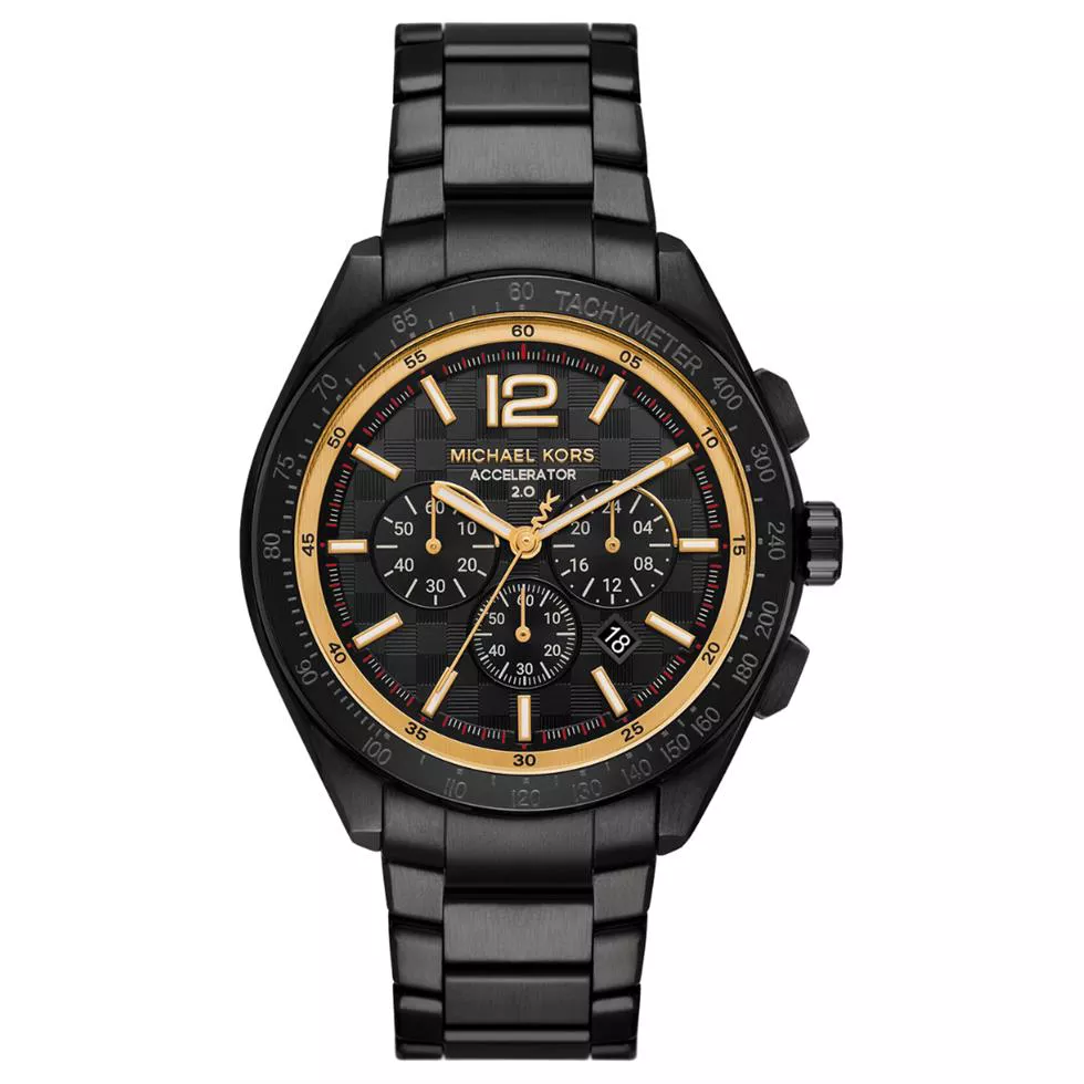 Michael Kors Oversized Accelerator 2.0 Black-Tone Watch 44mm