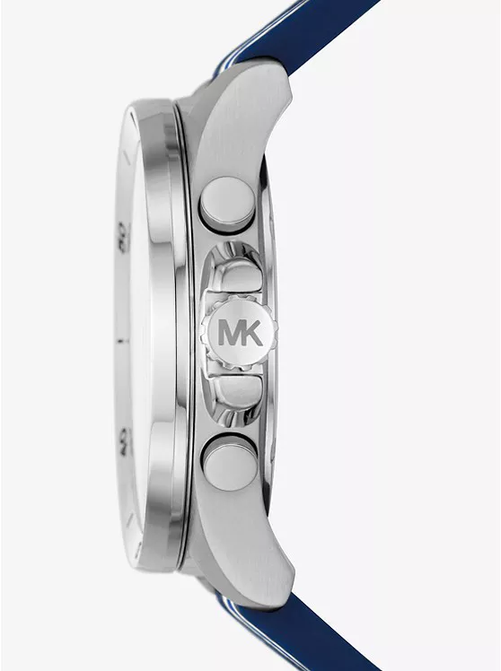 Michael Kors Oversized Brecken Logo Stripe Watch 45MM