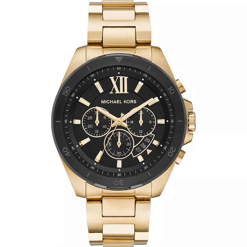 Michael Kors Brecken Black Tone Watch 45mm