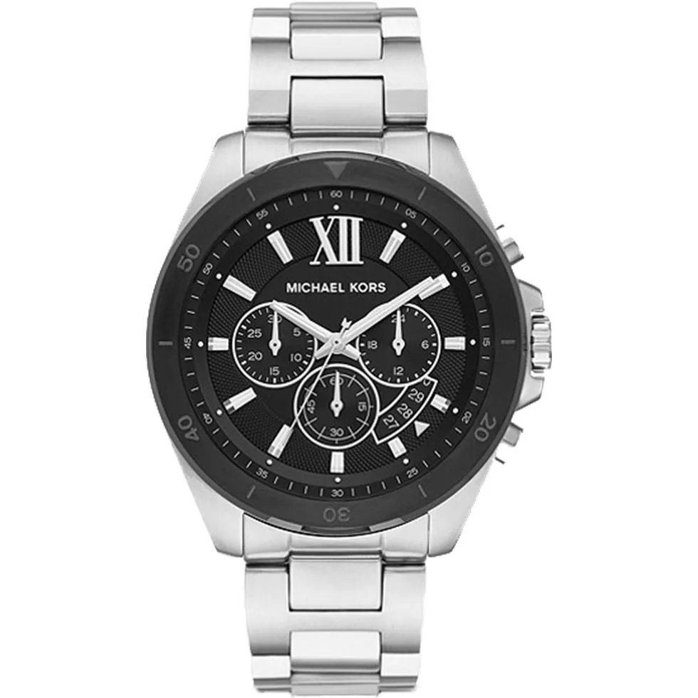 Michael Kors Brecken Silver Tone Watch 45mm