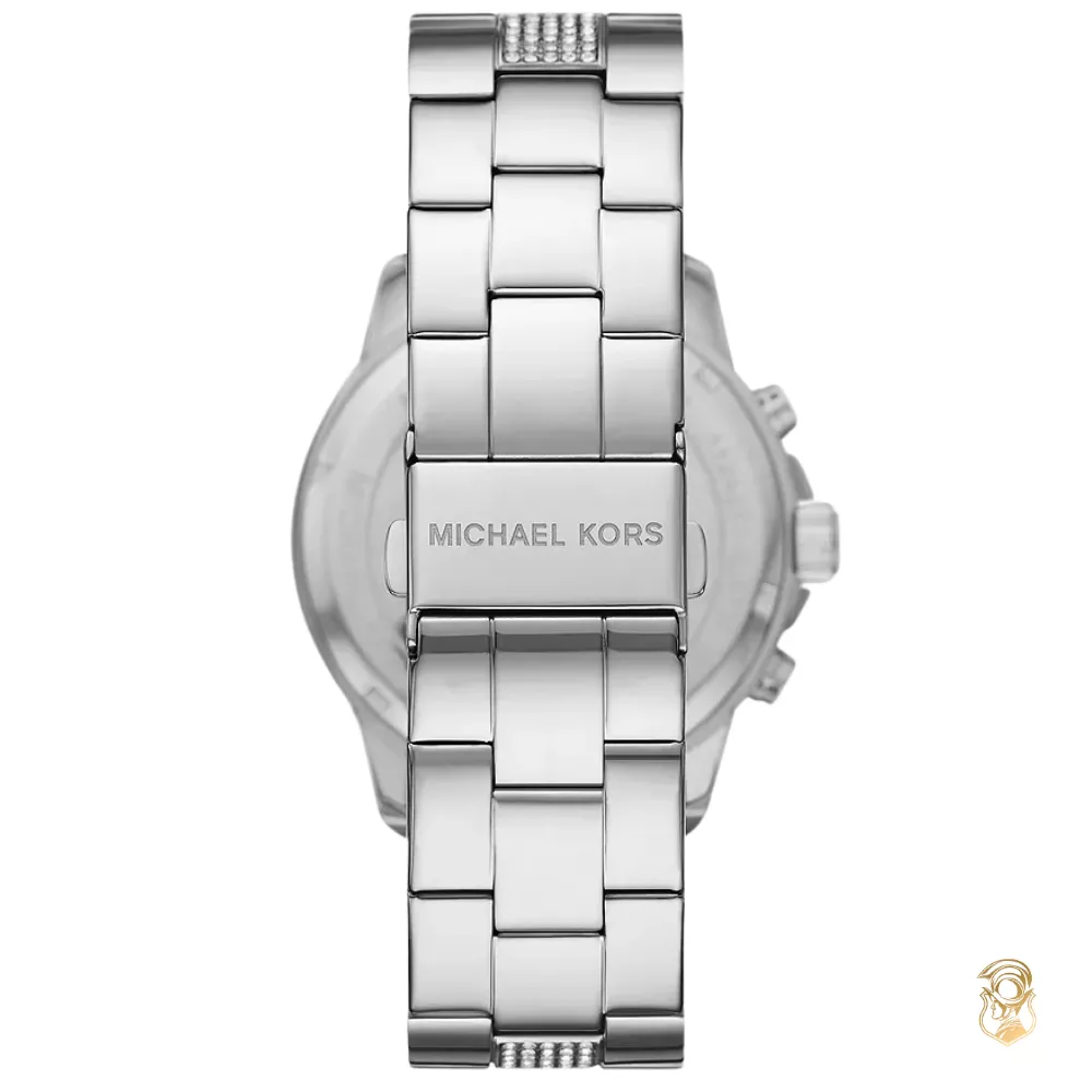 Michael Kors Oversized Brynn Pavé Silver-Tone Watch 40mm